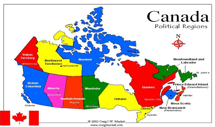 canada provinces and capitals list